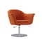 Manhattan Comfort Voyager Swivel Adjustable Accent Chair in Orange and Brushed Metal AC051-OR - alternate 1